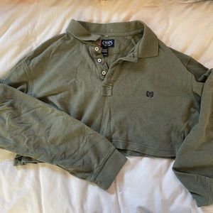 Cropped Thermal Polo Shirt